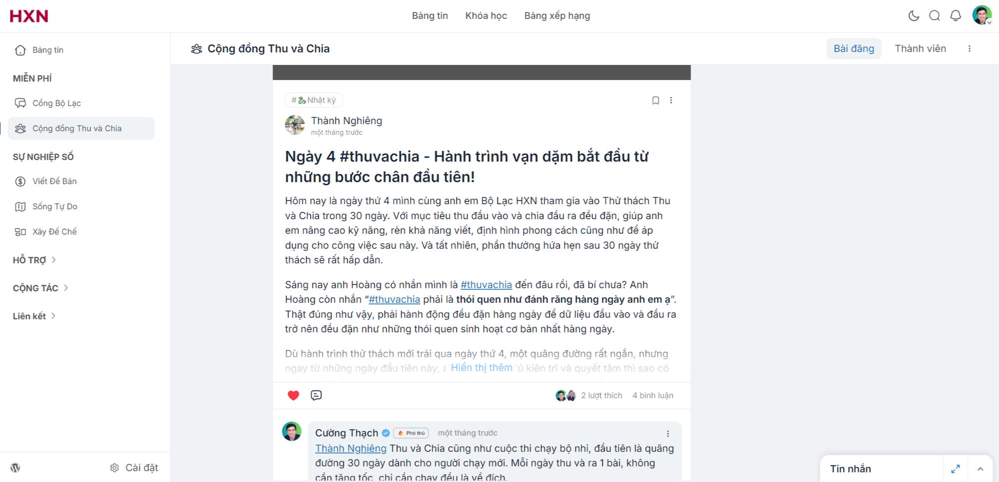 Cộng đồng Thu và Chia