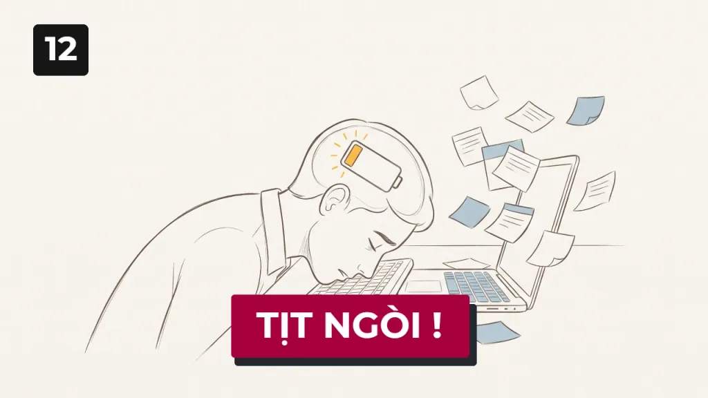 12. Xây cỗ máy tự động làm gì khi ngồi vào bàn là... tịt ngòi?